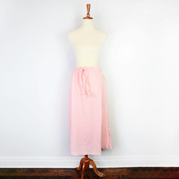 NWT Vintage Jantzen pink gingham maxi skirt Size 1X - Picture 1 of 6